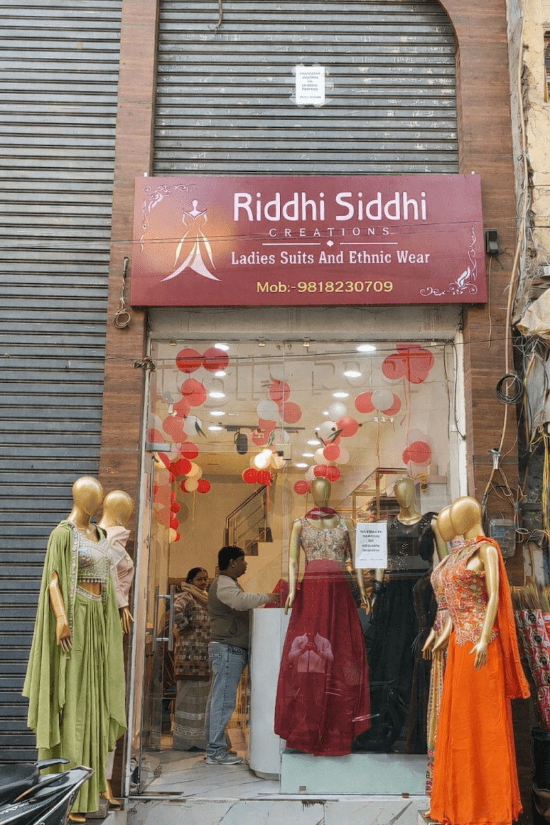 Riddhi Siddhi Creations interior showing elegant display